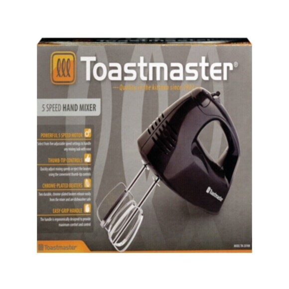 Toastmaster 5 Speed Electric Hand Mixer TM-108HMKL Black - Picture 4 of 6